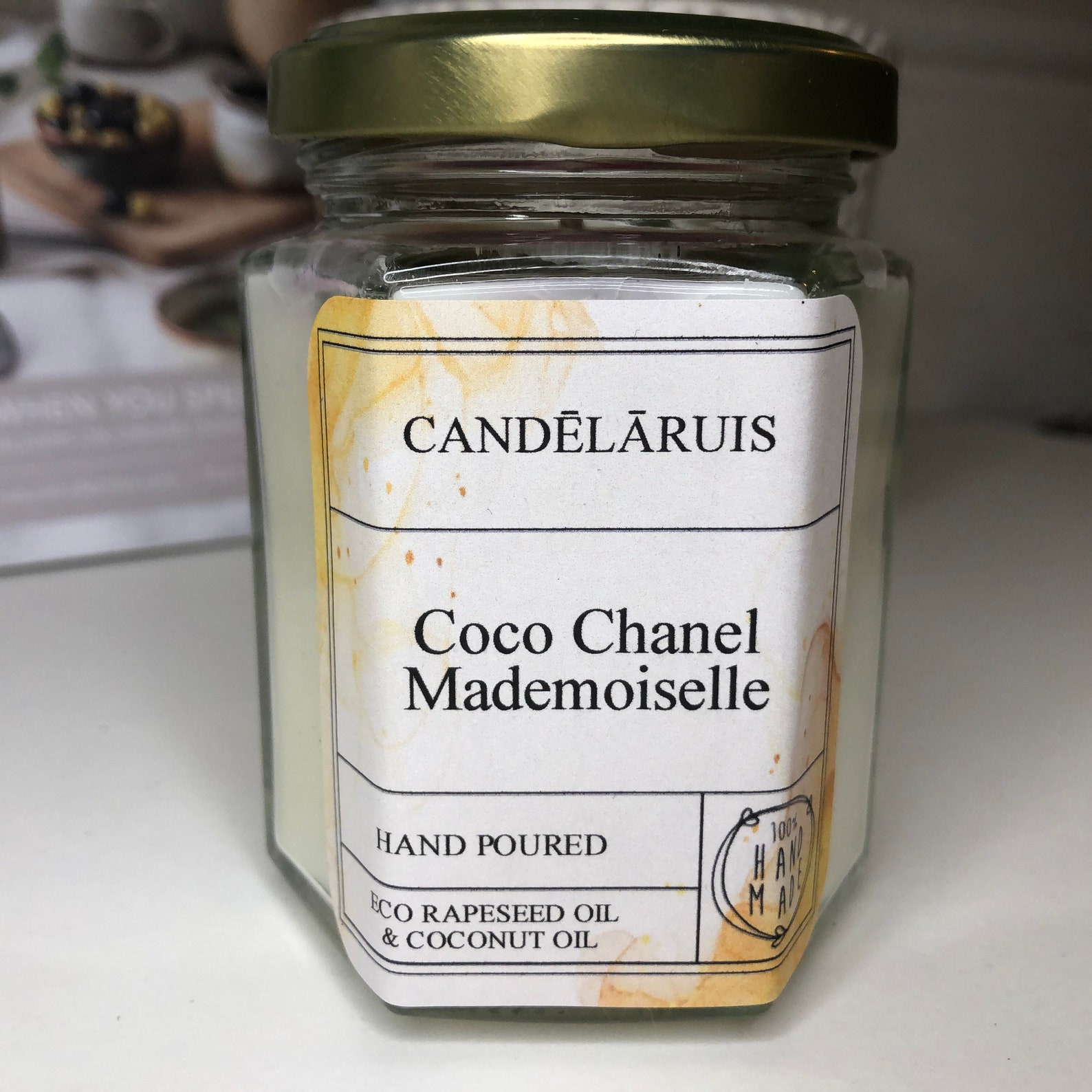 Coco Chanel Mademoiselle highly scented candle eco vegan Etsy