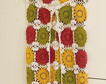 Handmade crochet women cardigan, cotton cardigan