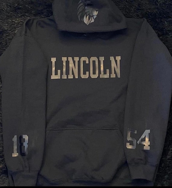 Black on Black Collegiate Hoodie (school customizable)