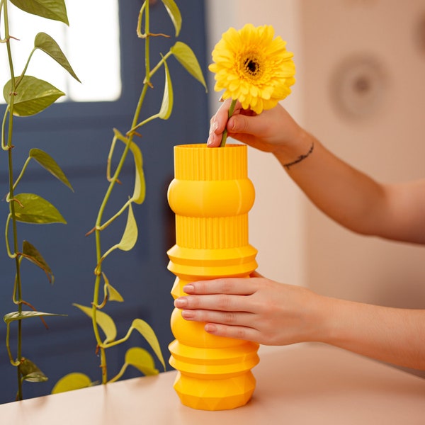 Mustard Yellow Vase Etsy