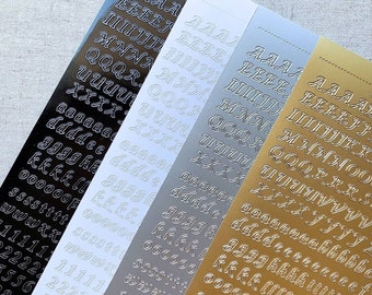 190+ pcs alphabet letter sticker for resin art, diy projects