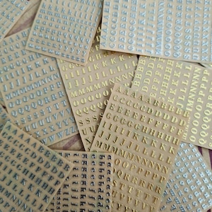 130 peças pequeno adesivo de alfabeto metálico para arte em resina, projetos faça você mesmo, arte em unhas