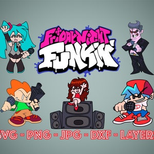 Bundle Friday Night Funkin svg, Bundle Friday Night Funkin, Friday Night, Friday Night svg, Night Funkin, Night Funkin svg, Hatsune Miku