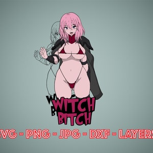 Bundle Ahegao svg, Ahegao, Ahegao Layers svg, Ahegao face, bundle ahegao, ahegao silhouette, waifu, Neko Ahegao, waifu svg, Witch, Witch svg