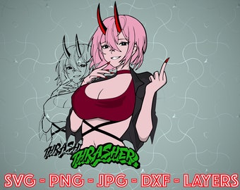 Ahegao Waifu SVG Bundle: Neko Anime Girl (Digital Download)