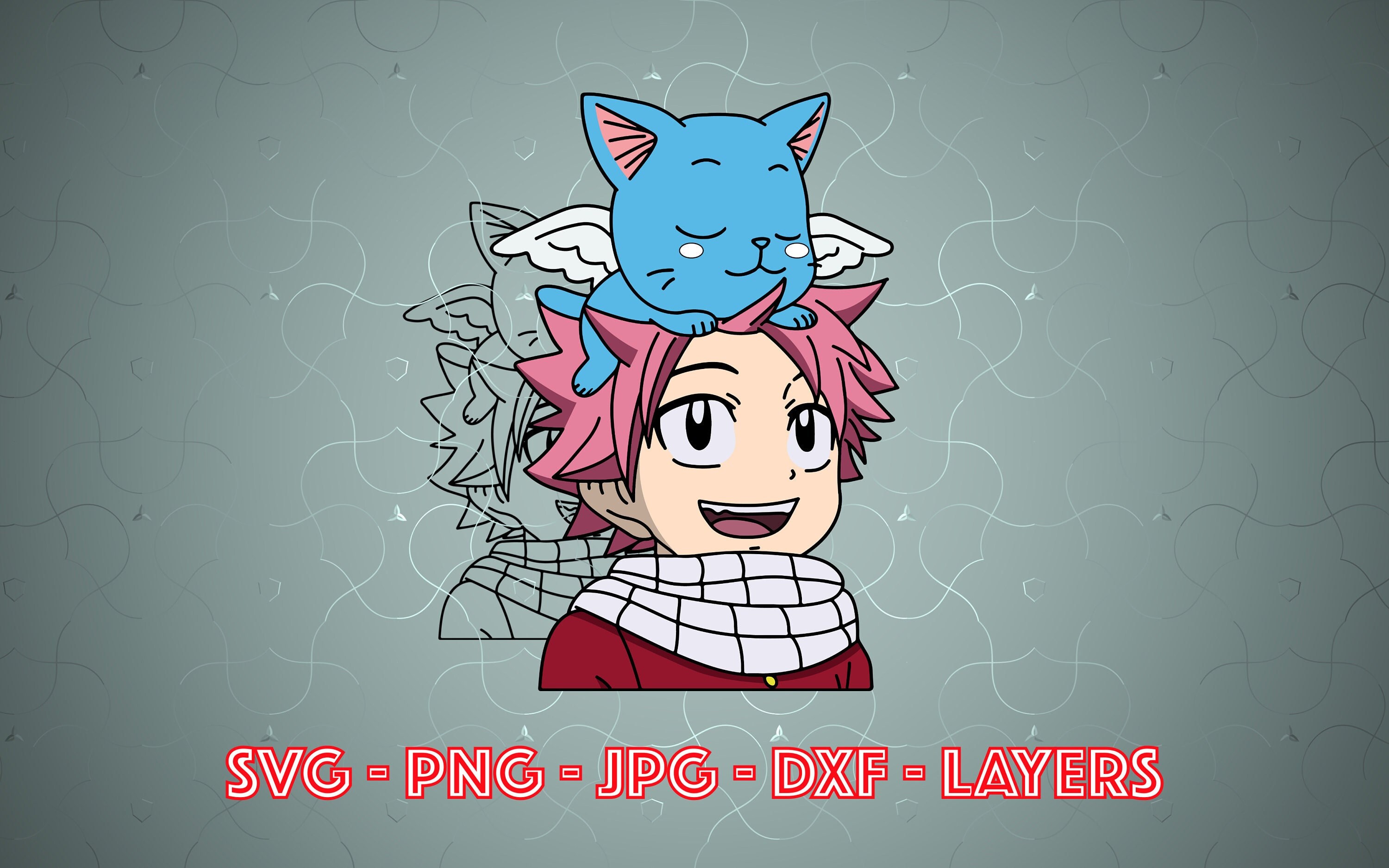 Natsu Dragneel Svg, Fairy Tail Svg, Anime Fairy Tail Svg, Ma