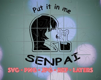 Ahegao Senpai Waifu Neko SVG Bundle (Digital Download)