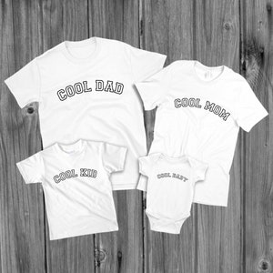 Cool family matching shirts, mom shirt, dad shirt, kids shirts, baby shirts, baby onesie, matching shirts, family shirt, sibling shirt