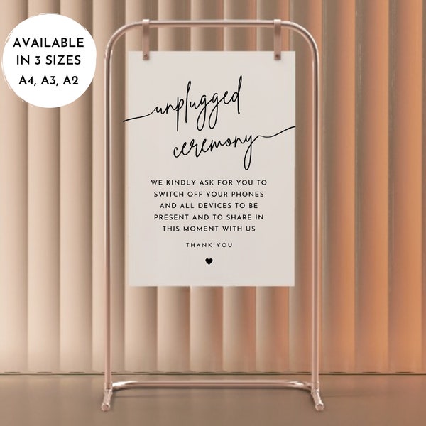 Unplugged Ceremony Sign | Wedding Sign Wedding Printable Unplugged Sign Unplugged Wedding Ceremony Sign Wedding Welcome Sign Wedding Decor