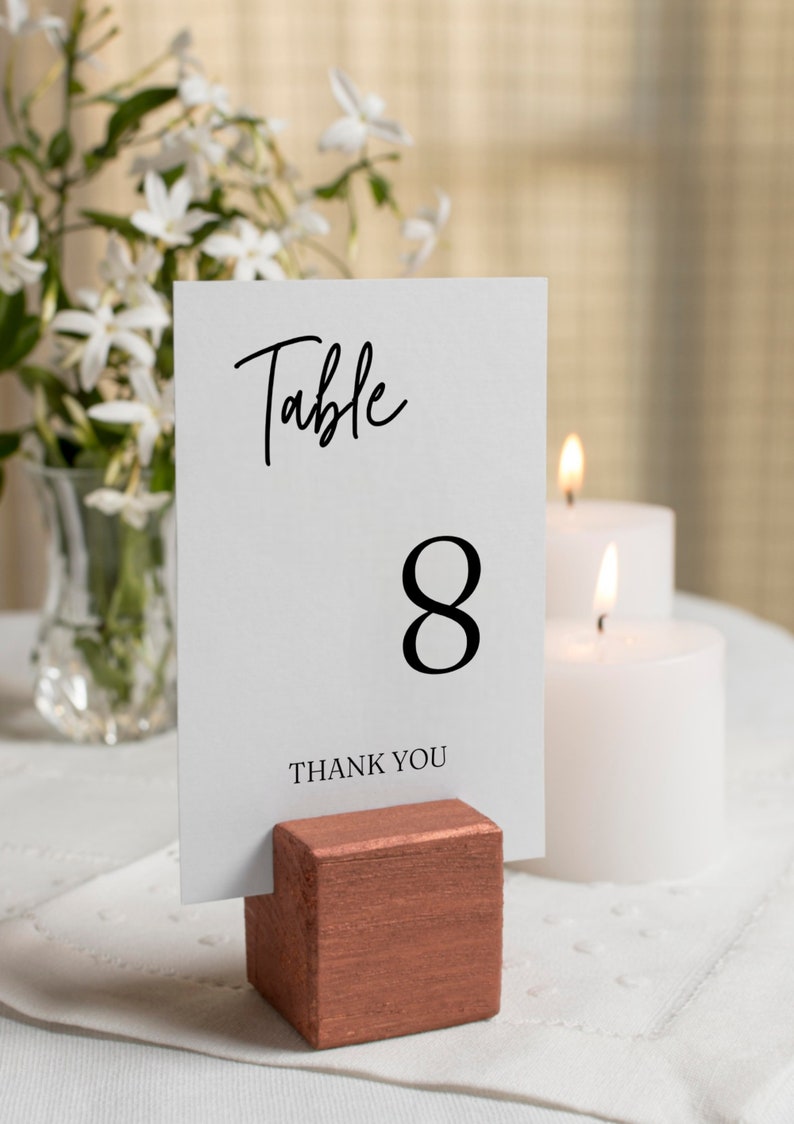 Table numbers 1 50 template wedding table number table etsy