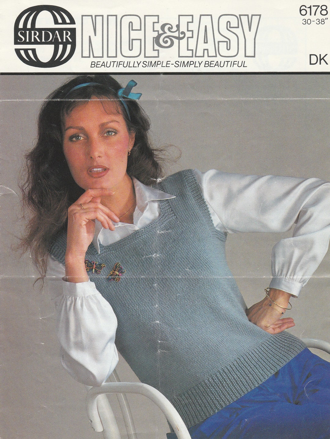 PDF Knitting Pattern Double Knitting Tank Top Ladies Knitting Pattern Copy Etsy