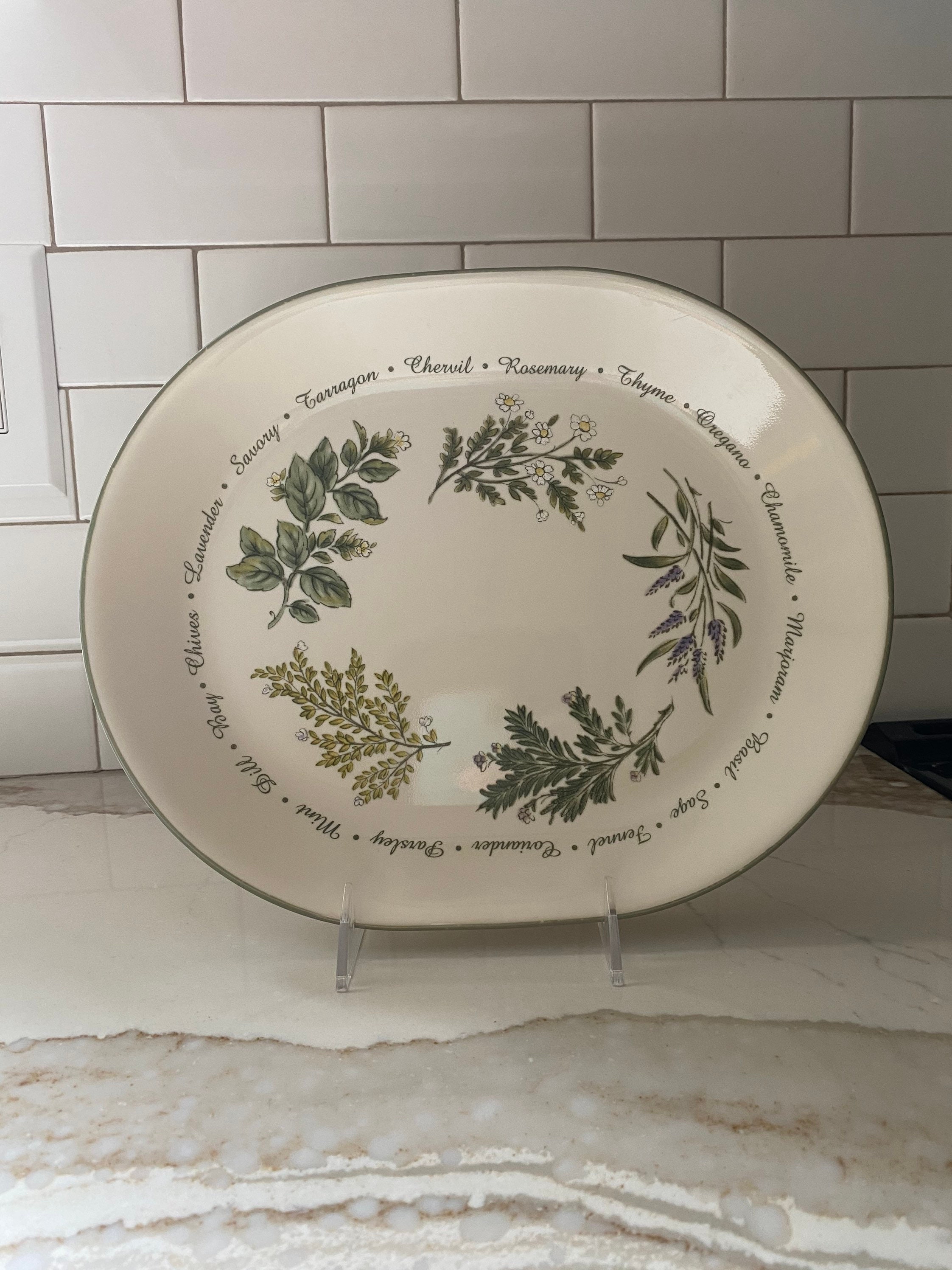 Corelle Thymeless Herbs Platter Etsy