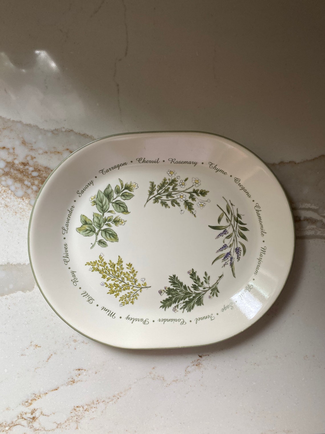 Corelle Thymeless Herbs Platter Etsy
