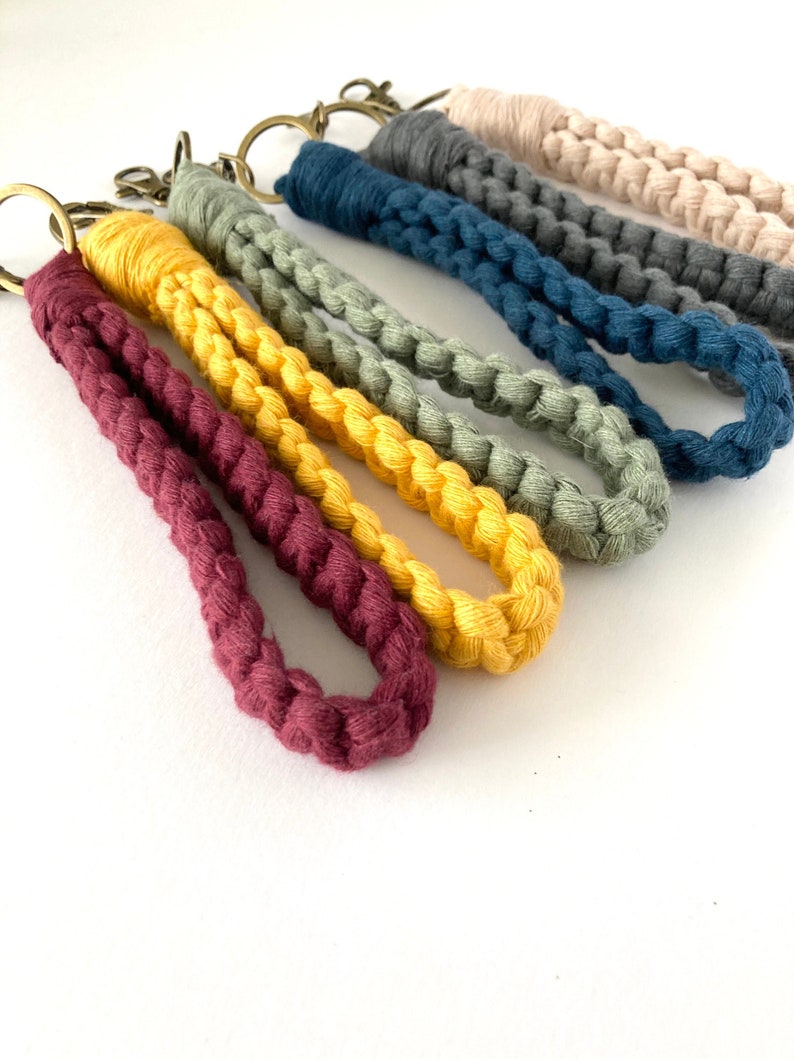 boho keychain macrame keychain Macrame wristlet