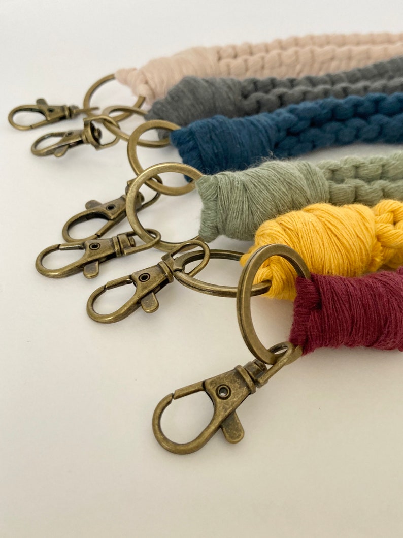 boho keychain macrame keychain Macrame wristlet