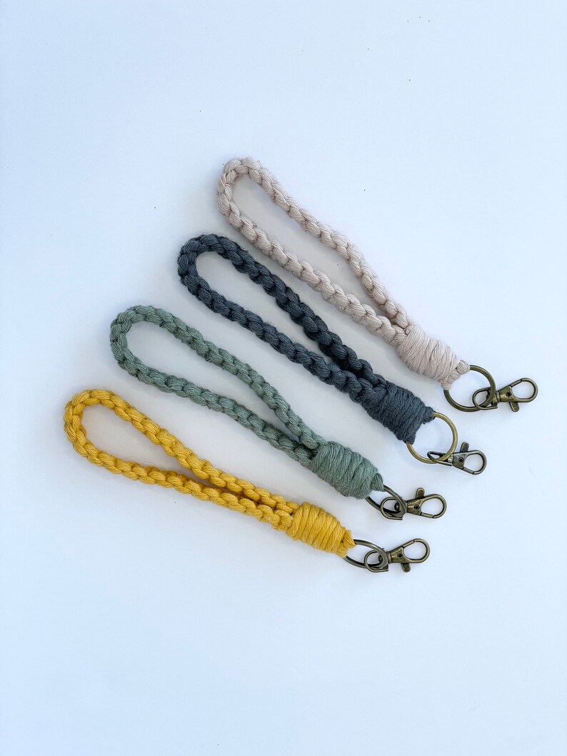 boho keychain macrame keychain Macrame wristlet