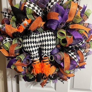 Halloween witch wreath