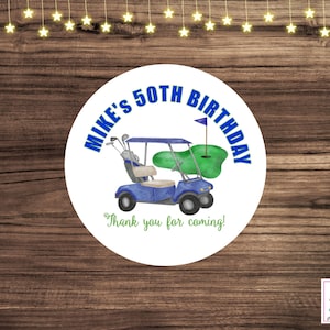 GOLF Birthday or Retirement Personalized Party Labels Favor Sticker PRINTED