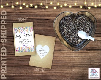 Baby Shower Seed Favors Personalized Baby in Bloom Packs