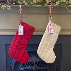 Christmas Stockings Personalized, Family Stockings, Name Stocking for Kids, Xmas Stocking Tags Personalized, Custom Embroidered Name Tag