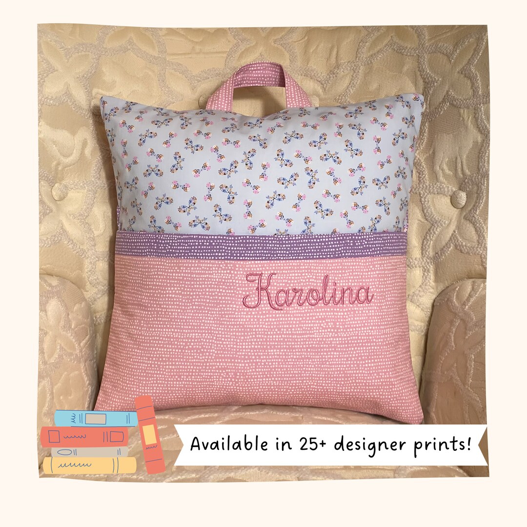 Reading Pillow With Butterflies Child's Pillow With Etsy