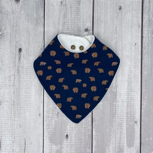 Baby Bandana Bibs, Absorbent Dribble Bibs, Drool Bibs, Baby Boy, Bibs, Baby Boy Gift, Baby Shower Gift, Bear Bandana Bib, Animal Bib