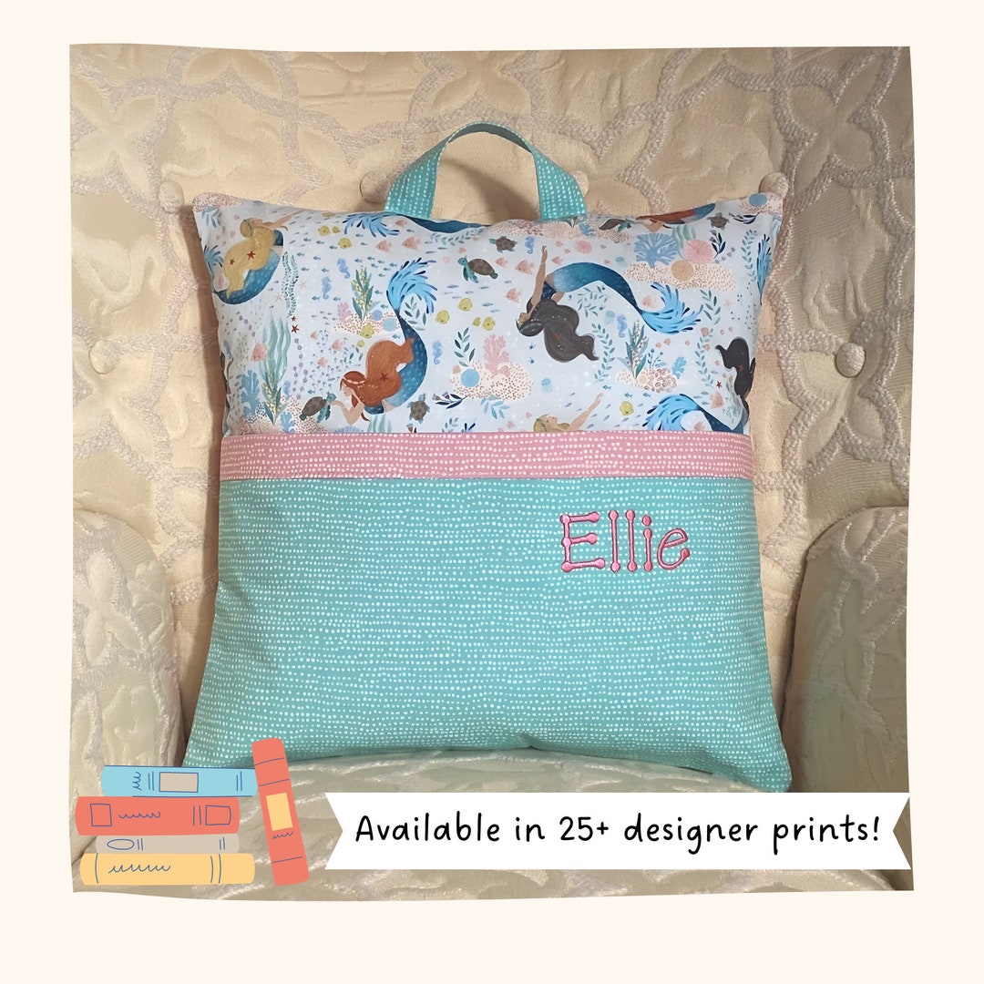 Toddler Reading Pillow, Child's Pillow With Pocket, Kids Pillow, Book