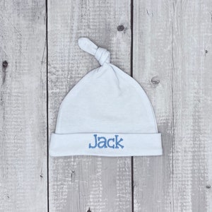 Embroidered Baby Hat, Personalized Baby Hat with Name, New Baby Gift for Baby Boy, Newborn Hat with Name, Custom Baby Beanie, Hospital Hat