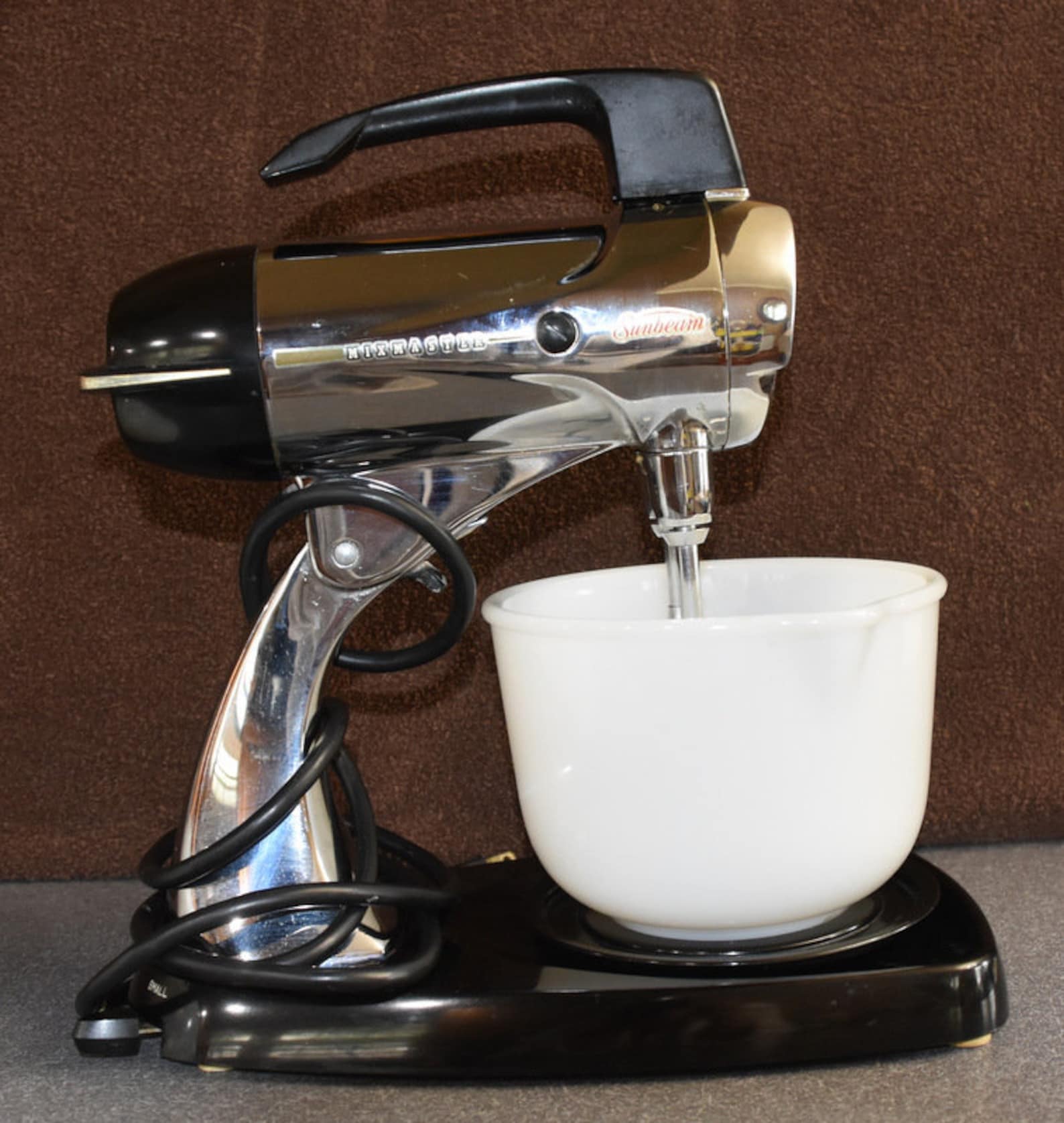 Vintage 1957 Sunbeam Mixmaster Stand Mixer Model 12C Chrome Etsy