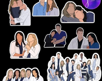 Naklejki z postaciami Greys Anatomy Seria 2