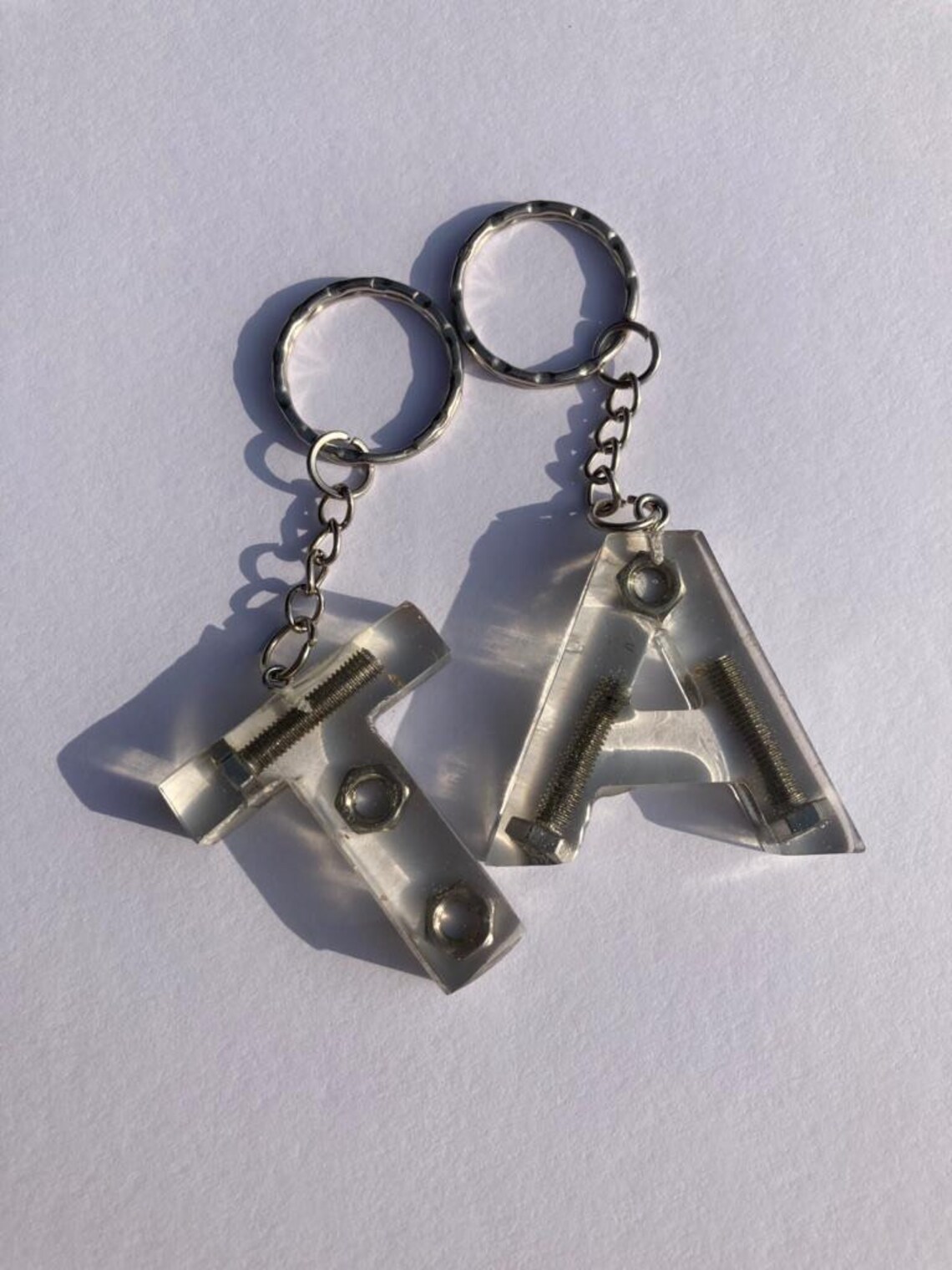 Nut and bolt resin keychain Etsy