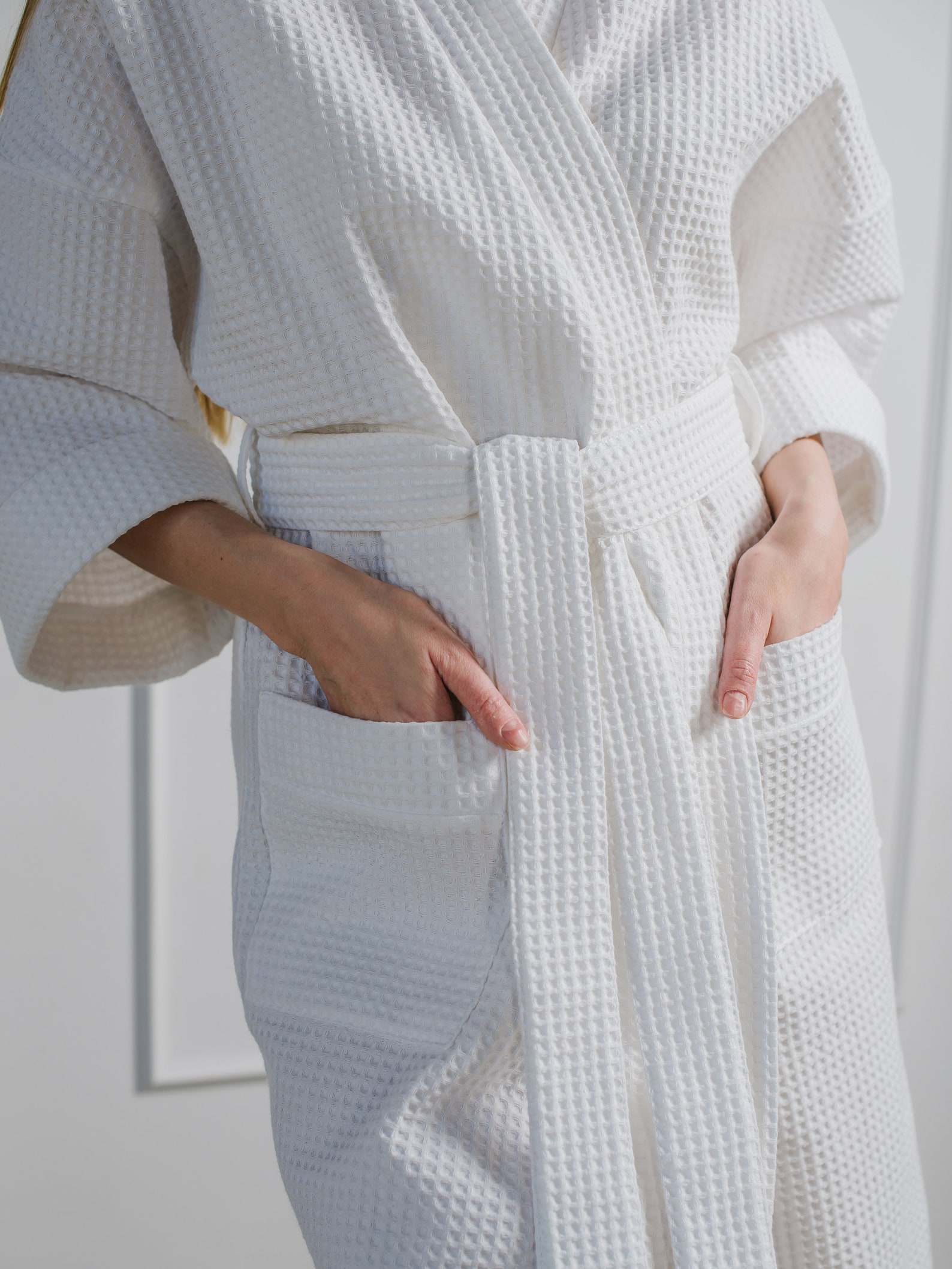 Unisex Organic Bathrobes Long waffle robes Kimono robes Etsy