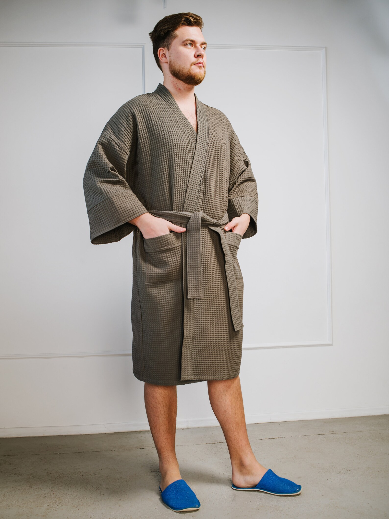Gift for Him Men's Personalized Bathrobe Waffle Bath Etsy