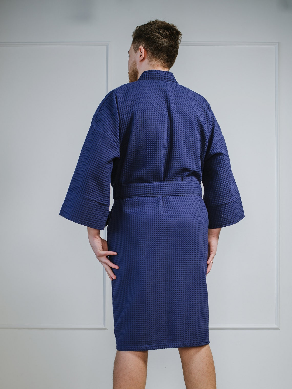 Gift for Him Men's Personalized Bathrobe Waffle Bath Etsy