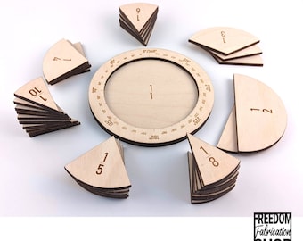 Wood Fraction Learning Circles: STEM Math Manipulatives