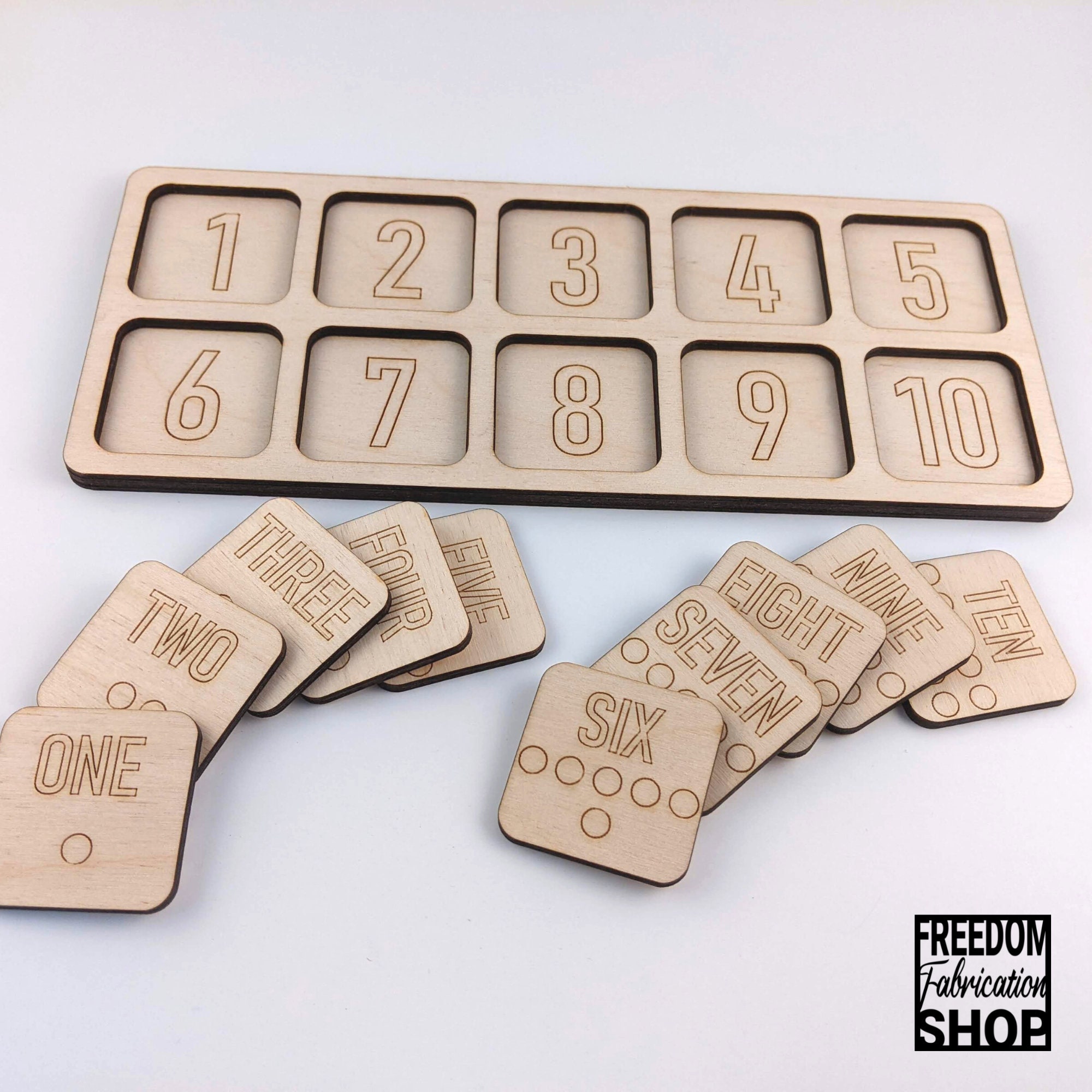 Wooden Ten Frame: Montessori Math Manipulative With Counting Tiles - Etsy