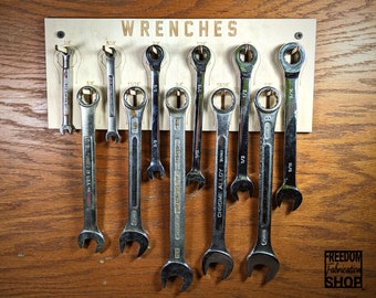 Kewucn Magnetic Wrench Organizer 2-Pack - Wall Mount Tool Rack For SAE (1/4-1/16) & Metric (6-24mm) Wrenches - View #5