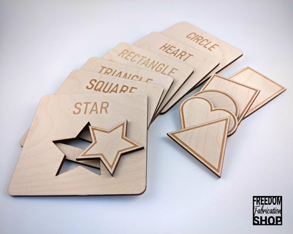 Wooden Shape Tracing Stencil: Montessori Preschool Activity