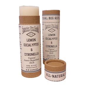 All Natural Bug Repellent | Push Up Balm | Citronella & Lemon Eucalyptus | Effective