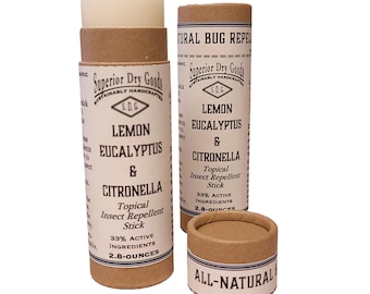 All Natural Bug Repellent | Push Up Balm | Citronella & Lemon Eucalyptus | Effective