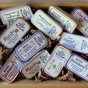 Botanical Lip Balms In Slider Tins | 0.3 Ounce | All Natural | Amazing, Premium Balms | Zero waste | Eco-Friendly