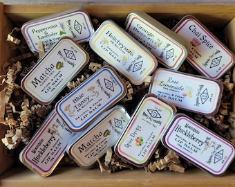 Botanical Lip Balms In Slider Tins | 0.3 Ounce | All Natural | Amazing, Premium Balms | Zero waste | Eco-Friendly