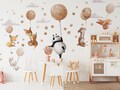 XXL animals set wall sticker for children's room panda wall sticker for baby room fox wall sticker beige balloons decoration self-adhesive product logo