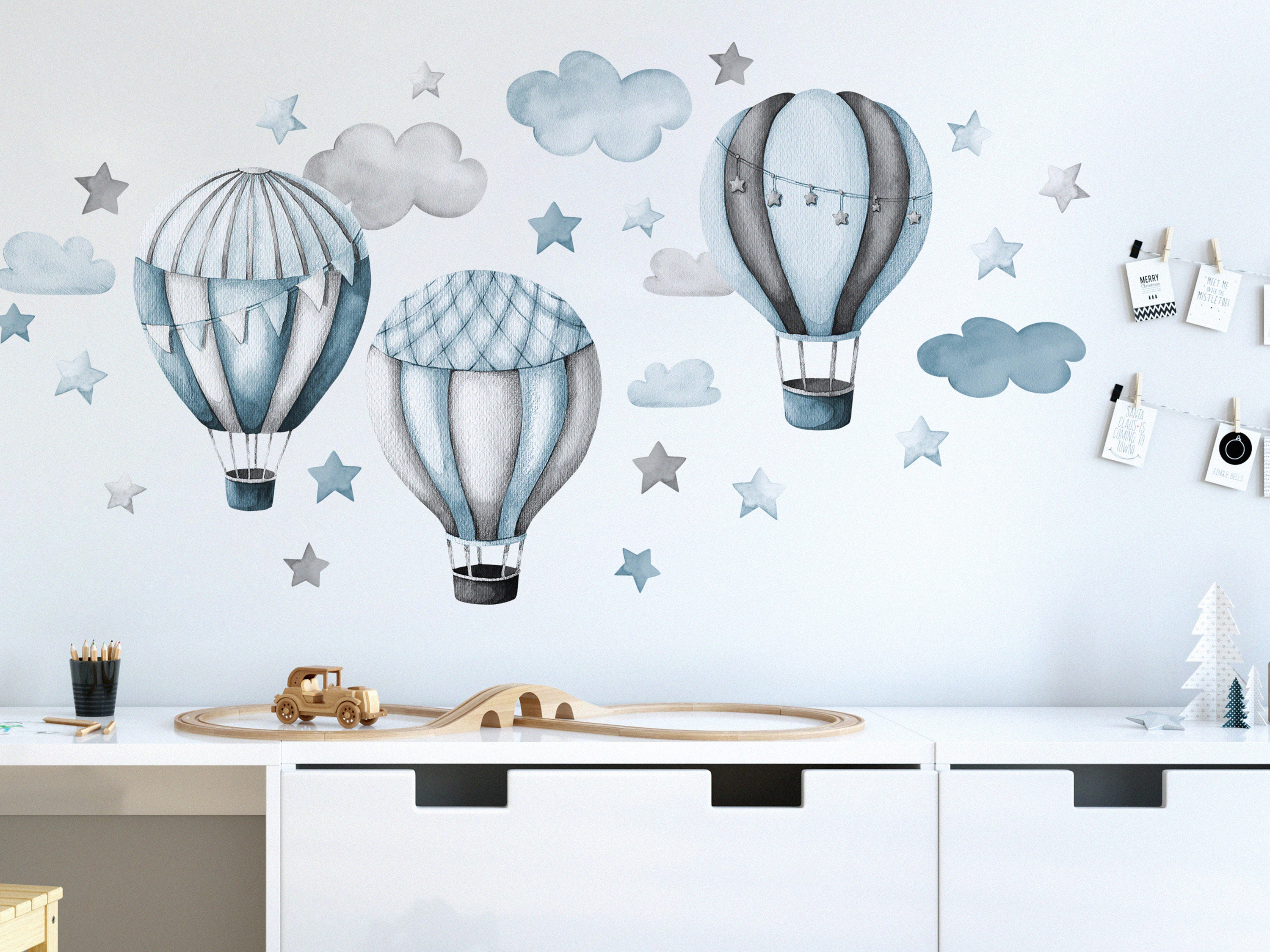 Hot Air Balloons Wall Decal Nursery Stickers Large Wall Etsy