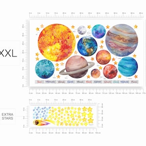 XL Stickers Planeten, Zonnestelsel NL XXL + EXTRA STARS