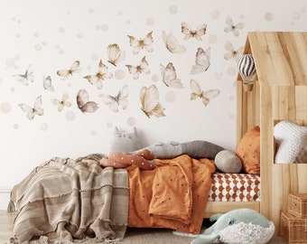 Wall stickers Butterflies Beige