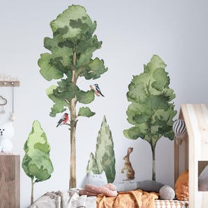 XXL Sticker Set Forest Trees Wall Sticker for Children&#39;s Room Big Set Wall Sticker for Baby Room Wall Sticker Decoration Self-Adhesive