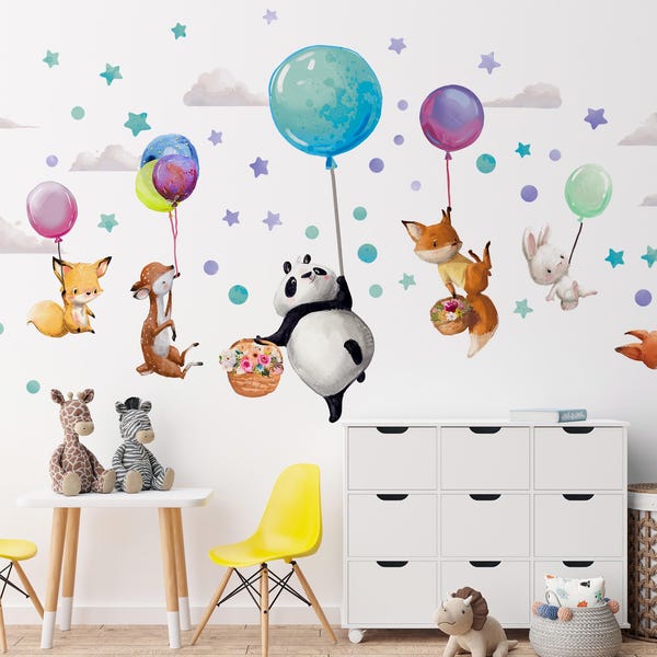 Adesivo Murale Per Cameretta Little Deco – Arcobaleno E Koala, 91x63 Cm, Made In Germany