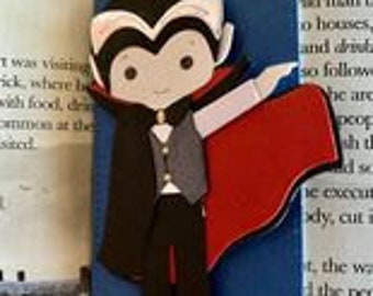 Vampire Bookmark with Bat: Handmade Kids' Stocking Filler