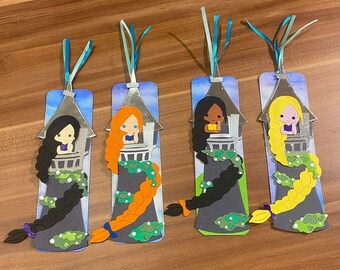 Rapunzel Bookmark: Fairytale Tower, Gift for Book Lovers